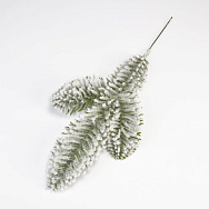 Гілка ялини в снігу одностороння, Зелена, 17-18 см (DEC-060547)