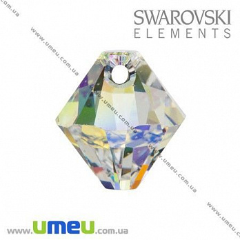 [Архів] Підвіска Swarovski 6328 Crystal AB, 6х6 мм, Біконус (POD-005668)