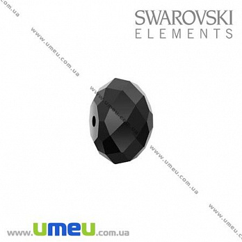 [Архів] Намистина Swarovski 5040 Jet, 6х4 мм, Рондель (BUS-005389)