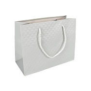 Подарунковий пакет Ромбики, 23х17,5х10 см, Сірий (UPK-035627)