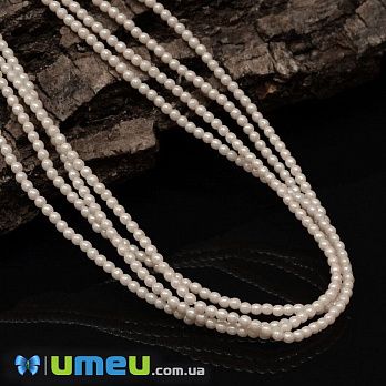 Бусины чешское стекло Preciosa Жемчуг 2 мм Pearlescent Cream, Кремовые (BUS-042281)