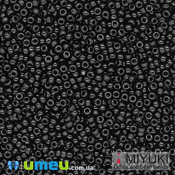 Бісер японський Miyuki круглий RR 15/0 №401, Чорний (BIS-038833)