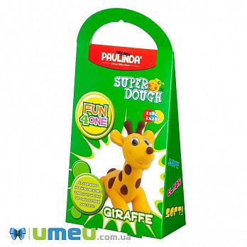 Маса для ліплення Paulinda Super Dough Fun4one Жираф (рухливі очі) (DIF-043542)