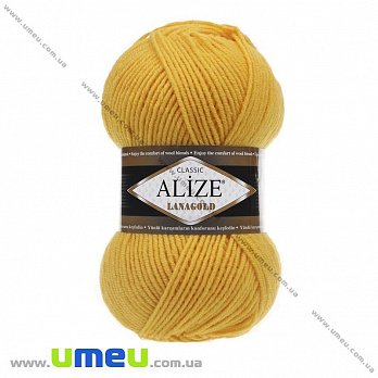Пряжа Alize Lanagold 100 г, 240 м, Помаранчева 216 (YAR-025357)