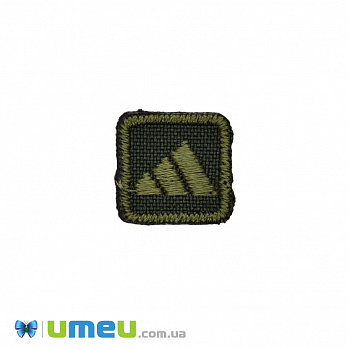 Термоаплікація Adidas, 1,5х1,5 см, Хакі (APL-038222)