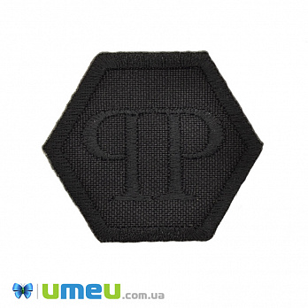 Термоаппликация Philipp Plein, 4х5 см, Черная (APL-042399)