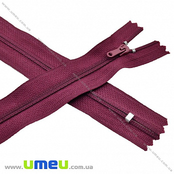 Блискавка (змійка) брючна спіральна напівпотайна нероз'ємна, 20 см, Тип 3, Бордова (ZIP-020712)