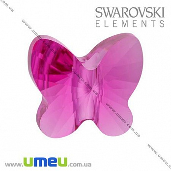 [Архів] Намистина Swarovski 5457 Fuchsia, 5х5 мм, Метелик (BUS-005378)