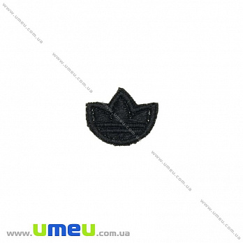 Термоаплікація Adidas, 2х1,5 см, Чорна (APL-024774)