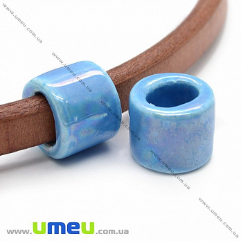 Намистина Regaliz (Licorice) керамічна, 17х14 мм, Блакитна (BUS-013597)