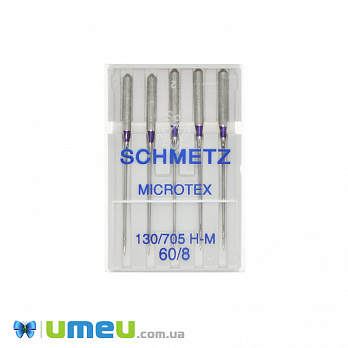 Голки SCHMETZ MICROTEX №60/8 для побутових швейних машин, 5 шт (SEW-043696)