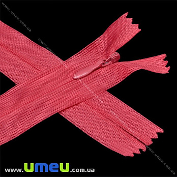 Молния потайная неразъемная, 50 см, Тип 3, Красно-малиновая (ZIP-016051)