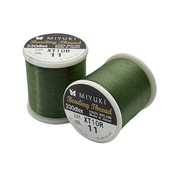 Нитка для бісеру Miyuki 11, Зелена, 50 м (MUL-045287)