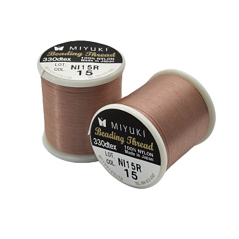 Нитка для бісеру Miyuki 15, Коричнева, 50 м (MUL-045291)