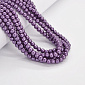 Намистини скляні Перли Premium, 6 мм, Фіолетові, Круглі (BUS-034113)