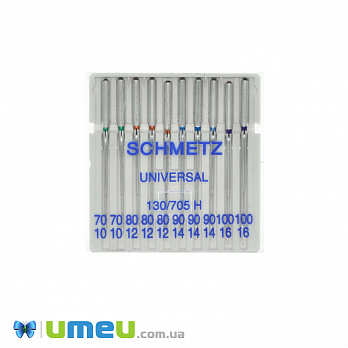 Голки SCHMETZ UNIVERSAL ASSORTED для побутових швейних машин, 10 шт (UPK-043695)