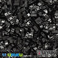 Бісер японський Miyuki HALF TILA №401, 5х2,3 мм, Чорний (BIS-046066)