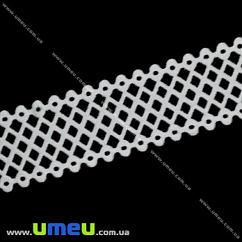 Тасьма тиснена, 22 мм, Біла (LEN-012775)