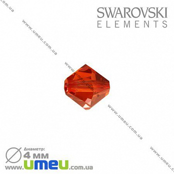 [Архів] Намистина Swarovski 5301 Red Magma, 4х4 мм, Біконус (BUS-003184)