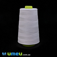 Нитка поліестерова KIWI №40/2 col.301, Біла, 3600 м (MUL-045018)