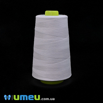 Нитка поліестерова KIWI №40/2 col.301, Біла, 3600 м (MUL-045018)