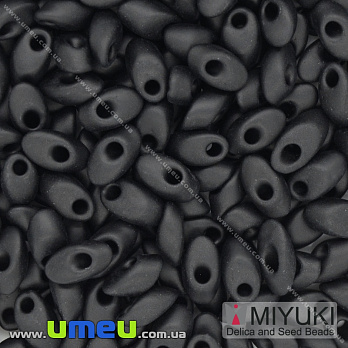 Бісер японський Miyuki LMA №401F, 4х7 мм, Чорний матовий (BIS-036727)