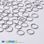 Кільця, Темне срібло, 7 мм, товщина 0,7 мм (PIN-048766)