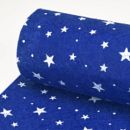 Фетр Зірочки 1 мм, 20х28 см, Синій (FLT-056588)