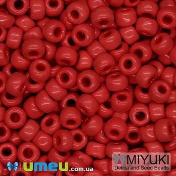 Бісер японський Miyuki круглий RR 6/0 №407, Червоний (BIS-046017)