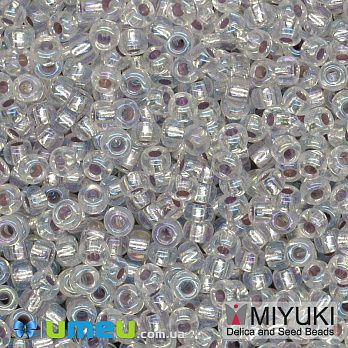 Бісер японський Miyuki круглий RR 11/0 №1001, Прозорий АВ (BIS-045661)
