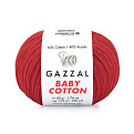 Пряжа Gazzal Baby Cotton №3443, 50 г, 165 м, Красная (YAR-062515)