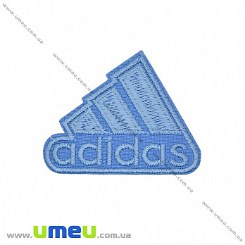 Термоаппликация Adidas, 5,5х4,5 см, Голубая (APL-031697)