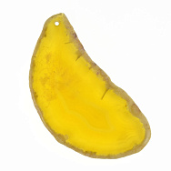 Зріз Агату, Жовтий, 83х43 мм (POD-022137)
