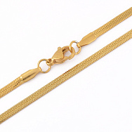 Основа на шию з нерж. ст., Плетіння Снейк 3 мм, Довжина 45 см, Золото (STL-058326)