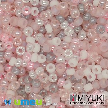 Бісер японський Miyuki круглий RR 11/0 №MIX46, Мікс рожевий (BIS-045557)