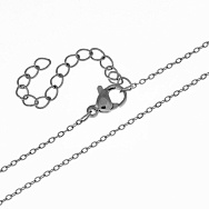 Основа на шию з нерж. ст. з подовжувачем, Темне срібло, 1,2 мм, 60 см (STL-058313)