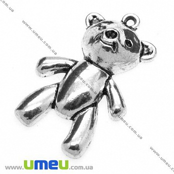 [Архів] Підвіска металева Мишка, Античне срібло, 38х24 мм (POD-008036)