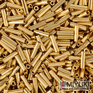 Бісер Miyuki Стеклярус 6 мм BGL2-191, Позолота 24 kt (BIS-053290)