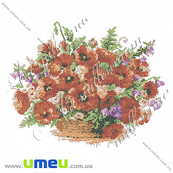 Схема для виш. бісером Art millennium, Маки в кошику, 31х24 см (SXM-027922)