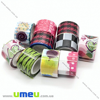 Декоративний скотч, Мікс, 12 мм (DIF-017944)