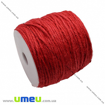 Шпагат Пеньковий, Червоний, 2 мм (LEN-003382)