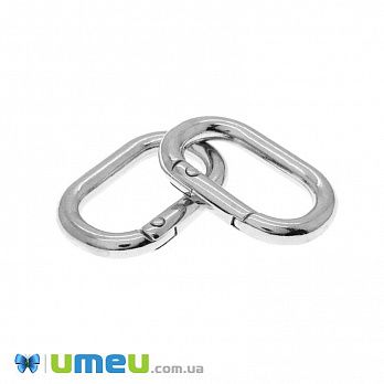 Кільце для сумки металеве, 31х20 мм, Темне срібло (BAG-046213)