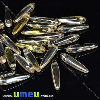Намистина чеське скло Preciosa Thorn 16х4 мм, №00030 / 23901, Жовта прозора (BUS-036328)
