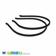 Обруч велюровий, 6 мм, Чорний (OSN-041252)