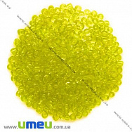 Бісер китайський середній, 8/0, Жовтий прозорий, 3 мм (BIS-007983)
