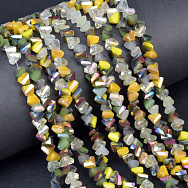 Намистини скляні скол (крихта), 6 мм, Жовто-салатова (BUS-052145)