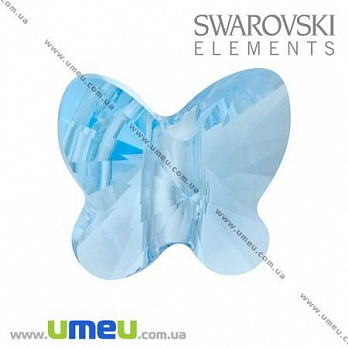 [Архів] Намистина Swarovski 5457 Aquamarine, 5х5 мм, Метелик (BUS-005377)