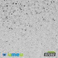 Бісер чеський 11/0 №57102 Білий напівпрозорий перлинний, Перламутровий (BIS-044462)