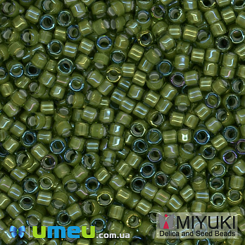 Бісер японський Miyuki Delica 11/0 DB1786, Зелений АВ (BIS-045413)