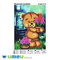 Схема для выш. бисером, Юма, Мишка садовод, 17х13 см (UPK-048553)